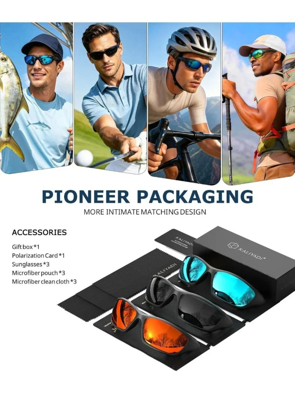 Polarized Sports Sunglasses for Men & Women - UV400 Protection for Cycling
